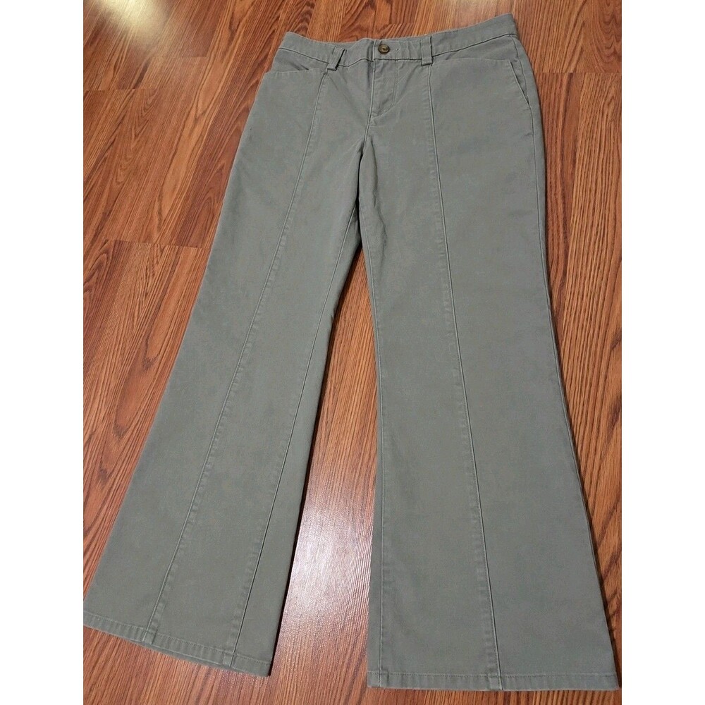 Duluth Trading Co Women's 10x31 Gray Stretch Pants 97% Cotton - Picture 3 of 6